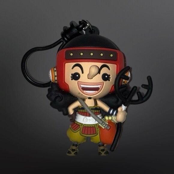 NWOT Anime One Piece 3D Figural Usopp Keychain BackPack Clip B21 - Picture 4 of 4
